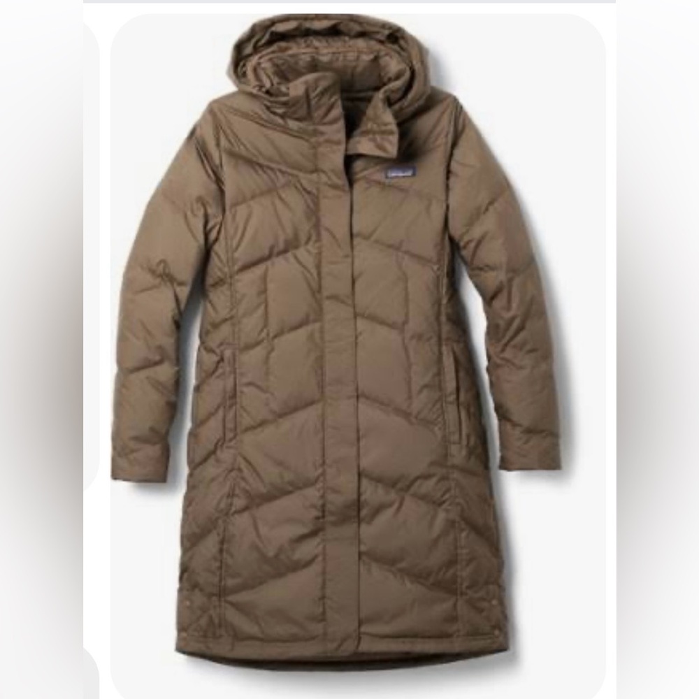 Patagonia Women’s Down With It Parka Jacket Topsoil Brown Medium 28441